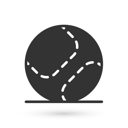Grey Baseball ball icon isolated on white background. Vectorのイラスト素材