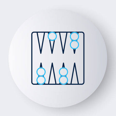 Line Backgammon board icon isolated on white background. Colorful outline concept. Vectorのイラスト素材