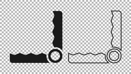 Black Trap hunting icon isolated on transparent background. Vectorのイラスト素材