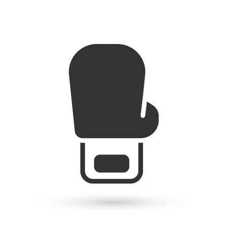 Grey Boxing glove icon isolated on white background. Vectorのイラスト素材