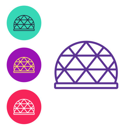 Set line Playground climbing equipment icon isolated on white background. Kid playground climb. Set icons colorful. Vectorのイラスト素材