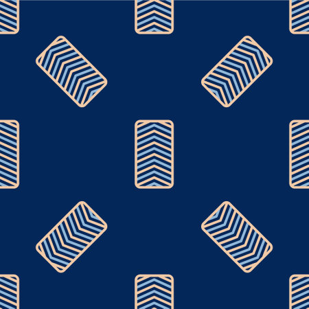 Line Car tire wheel icon isolated seamless pattern on blue background. Vectorのイラスト素材