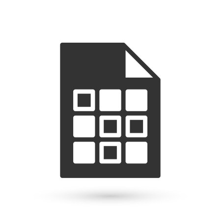 Grey Lottery ticket icon isolated on white background. Bingo, lotto, cash prizes. Financial success, prosperity, victory, winnings luck. Vectorのイラスト素材