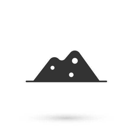 Grey Salt icon isolated on white background. Vectorのイラスト素材