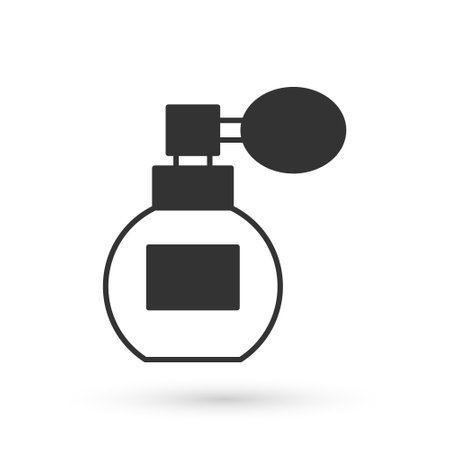 Grey Perfume icon isolated on white background. Vectorのイラスト素材
