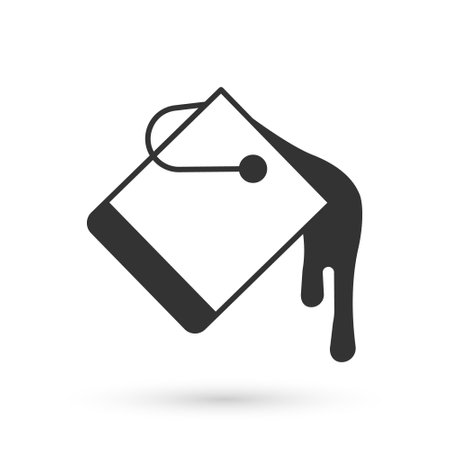 Grey Paint bucket icon isolated on white background. Vectorのイラスト素材