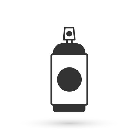 Grey Paint spray can icon isolated on white background. Vectorのイラスト素材