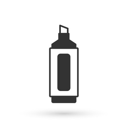 Grey Marker pen icon isolated on white background. Vectorのイラスト素材