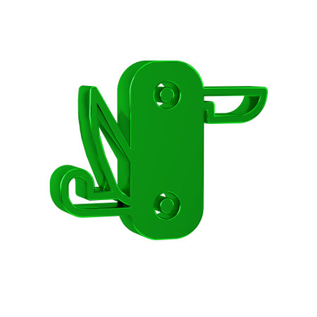 Green Swiss army knife icon isolated on transparent background. Multi-tool, multipurpose penknife. Multifunctional tool.の写真素材