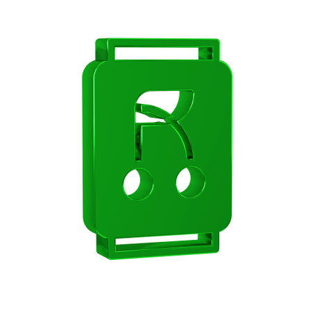 Green Soda can icon isolated on transparent background.の写真素材