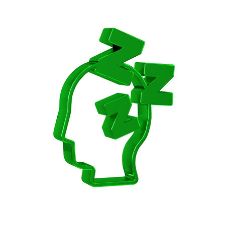 Green Dreams icon isolated on transparent background. Sleep, rest, dream concept. Resting time and...