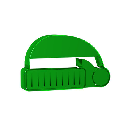 Green Sleeping hat icon isolated on transparent background. Cap for sleep.の写真素材