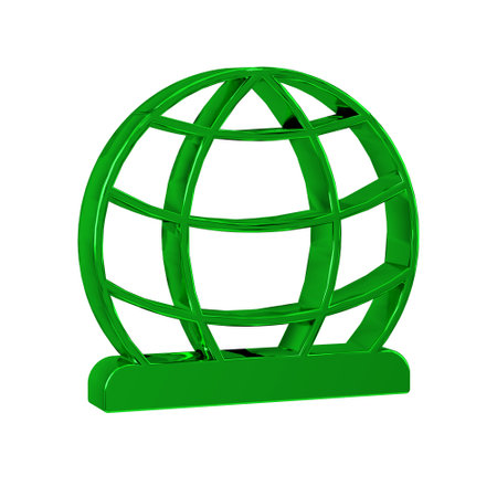 Green Playground climbing equipment icon isolated on transparent background. Kid playground climb.の写真素材