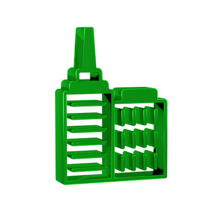 Green City landscape icon isolated on transparent background. Metropolis architecture panoramic landscape.の写真素材