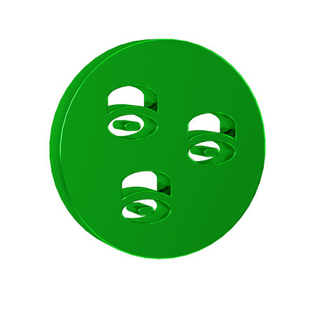Green Sushi icon isolated on transparent background. Traditional Japanese food.の写真素材