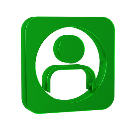 Green Create account screen icon isolated on transparent background.の写真素材