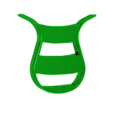 Green Fishing net icon isolated on transparent background. Fishing tackle.の写真素材