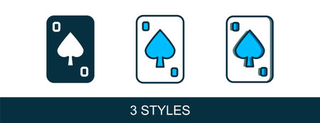 Filled outline Playing cards icon isolated on white background. Casino gambling. Vector.のイラスト素材