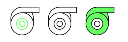 Set line Scotch tape icon isolated on white background. Roll adhesive tape. Insulating tape. Vector.のイラスト素材