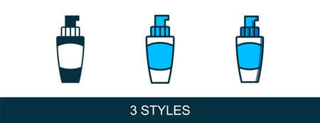 Filled outline Tube of hand cream icon isolated on white background. Vector.のイラスト素材