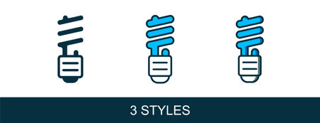 Filled outline LED light bulb icon isolated on white background. Economical LED illuminated lightbulb. Save energy lamp. Vector.のイラスト素材