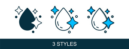 Filled outline Water drop icon isolated on white background. Vector.のイラスト素材