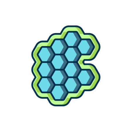 Filled outline Honeycomb icon isolated on white background. Honey cells symbol. Sweet natural food....