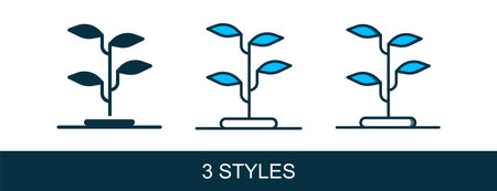 Filled outline Sprout icon isolated on white background. Seed and seedling. Leaves sign. Leaf nature. Vector.のイラスト素材