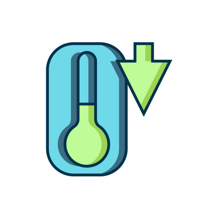 Filled outline Meteorology thermometer measuring heat and cold icon isolated on white background....