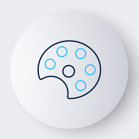 Line Palette icon isolated on white background. Colorful outline concept. Vector.のイラスト素材