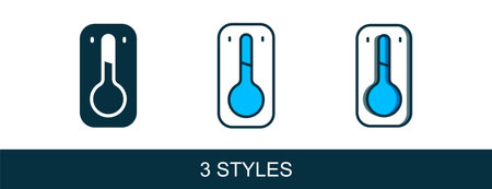 Filled outline Coffee thermometer icon isolated on white background. Vector.