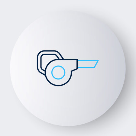 Line Leaf garden blower icon isolated on white background. Colorful outline concept. Vector.のイラスト素材
