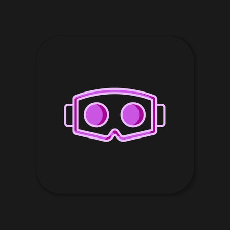 Filled outline Virtual reality glasses icon isolated on black background. Stereoscopic 3d vr mask....