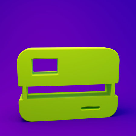 Green Credit card icon isolated on purple-blue background. Online payment. Cash withdrawal....
