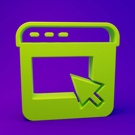 Green Advertising icon isolated on purple-blue background. Concept of marketing and promotion...