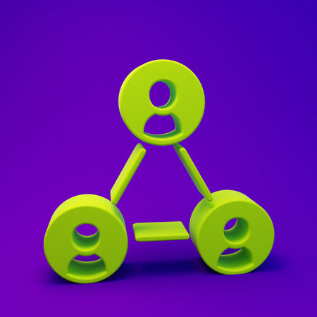 Green Meeting icon isolated on purple-blue background. Business team meeting, discussion concept,...