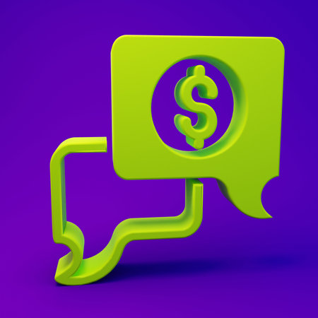 Green Business negotiations icon isolated on purple-blue background. Team work process. Business...