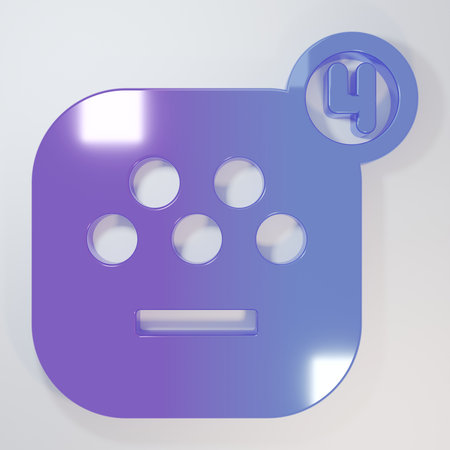 Purple-blue Taxi mobile app icon isolated on gray background. Mobile application taxi. Minimalism...