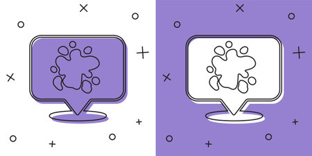 Set Paint spray icon isolated on white and purple background. Vector.のイラスト素材