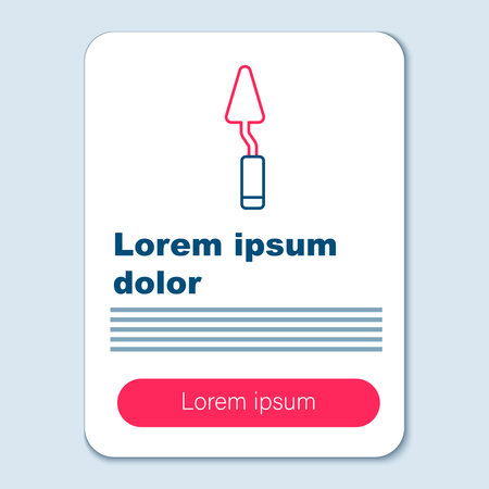 Line Palette knife icon isolated on gray background. Colorful outline concept. Vector.のイラスト素材