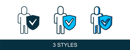 Filled outline Healthy lifestyle icon isolated on isolated on white background. Vector.のイラスト素材