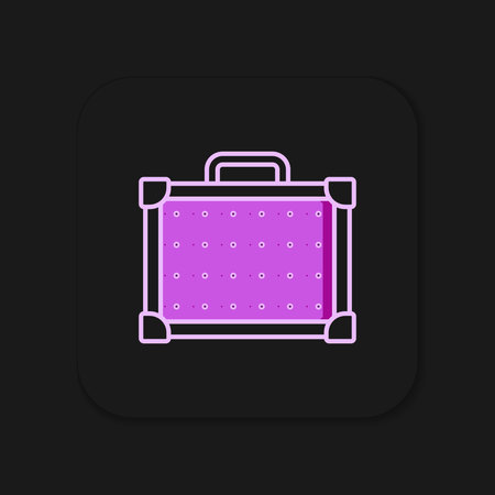 Filled outline Guitar amplifier icon isolated on black background. Musical instrument. Flat filled outline style with shadow. Vector.のイラスト素材