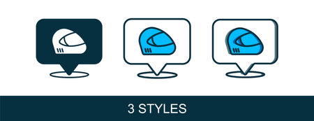 Filled outline Racing helmet icon isolated on white background. Extreme sport. Sport equipment. Vector.のイラスト素材