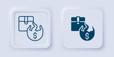 Filled and outline Hot price icon isolated on gray background. Square button. Vector.のイラスト素材