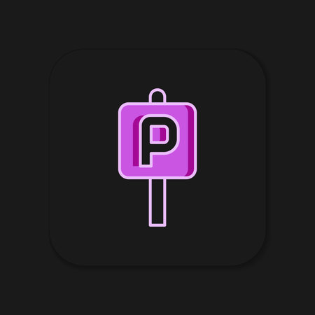 Filled outline Parking icon isolated on black background. Street road sign. Flat filled outline style with shadow. Vector.のイラスト素材