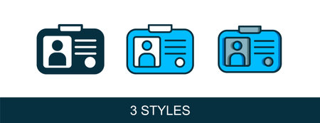 Filled outline Taxi driver license icon isolated on white background. Vector.のイラスト素材