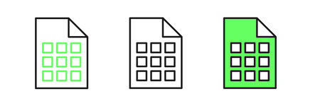 Set line Lottery ticket icon isolated on white background. Bingo, lotto, cash prizes. Financial success, prosperity, victory, winnings luck. Vector.のイラスト素材