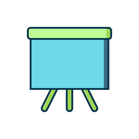 Filled outline Chalkboard icon isolated on white background. School Blackboard sign. Flat filled outline style with shadow. Vector.のイラスト素材