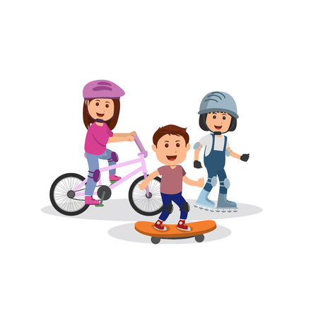 Set of Kids Sport Cartoon Vectorのイラスト素材