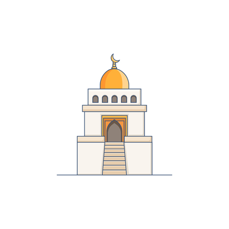 Mosque Icon Illustration Gold Dome Vectorのイラスト素材